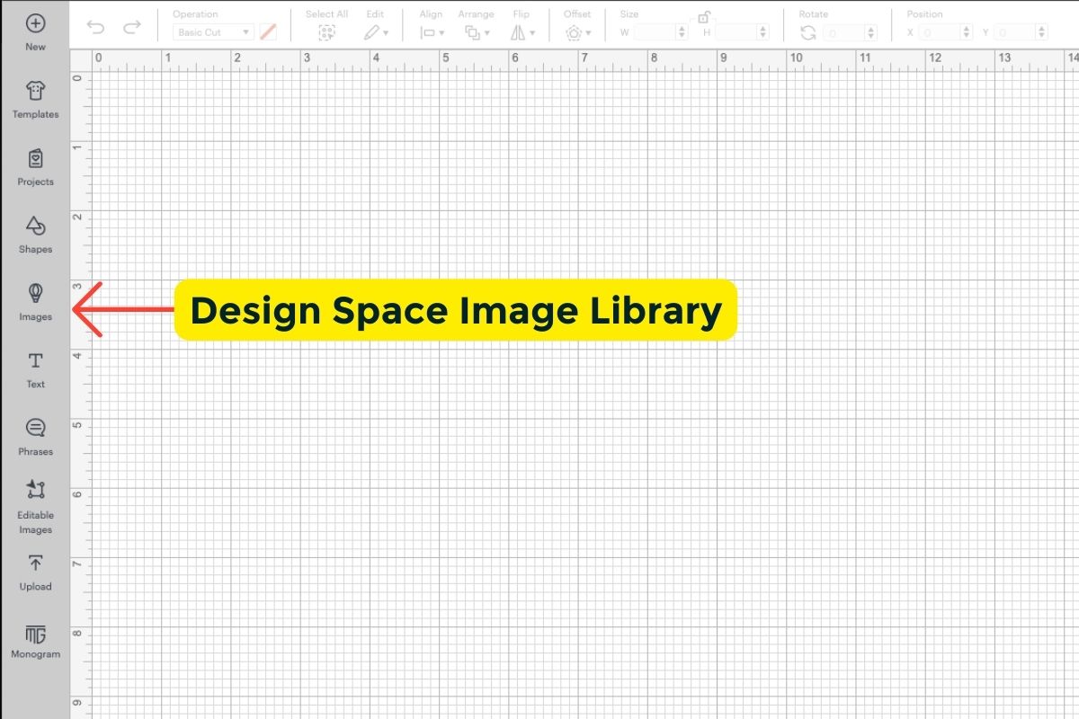 Where to find the design space image library. 