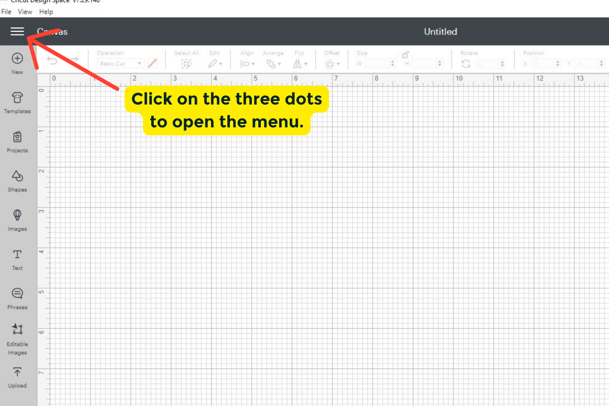 Showing the area you click on to open the menu.