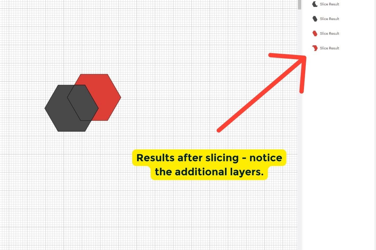 Results after slicing an image.