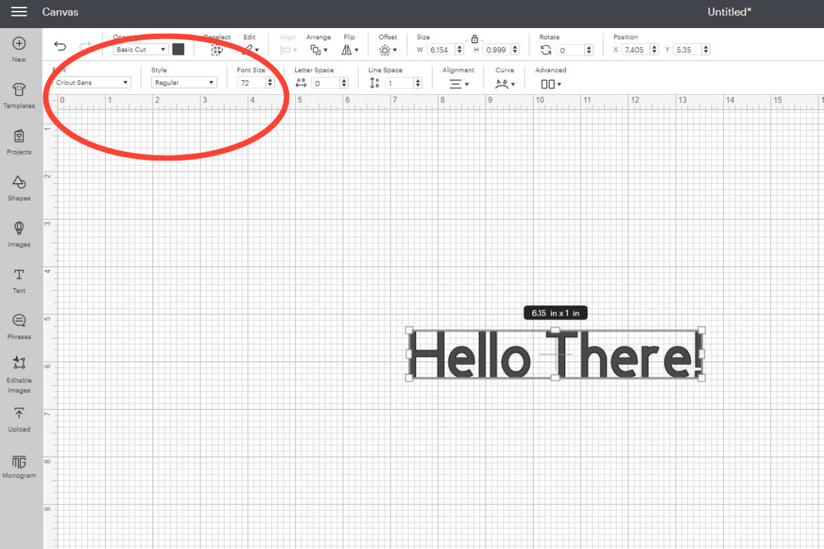Where to edit text.