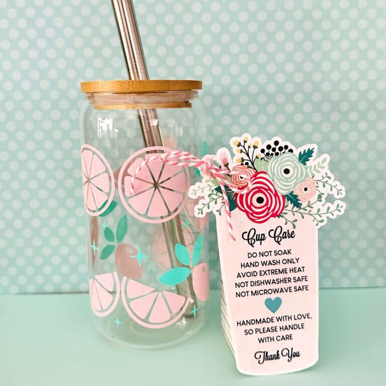Wrapped Libbey Glass and Care Card