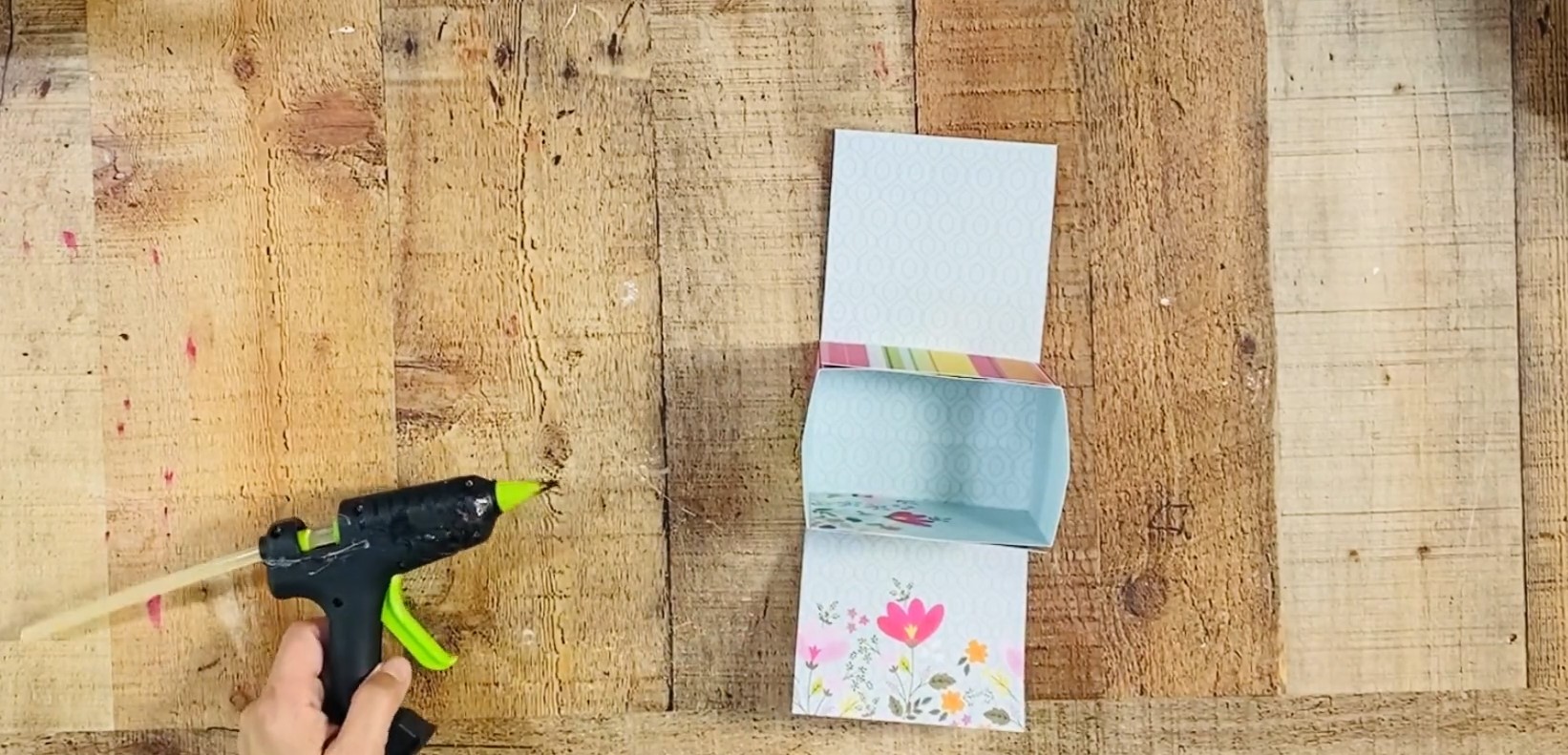 Glue edges together.